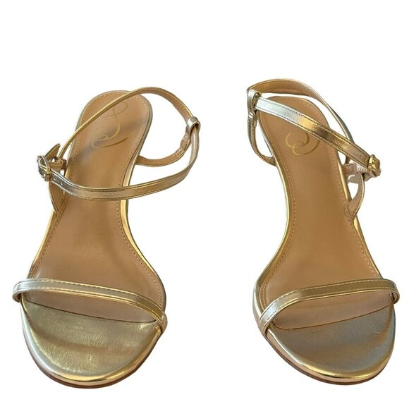 Sam Edelman Gold Metallic Strappy Heels Doran Shoes Sz 8 NEW - Picture 3 of 8